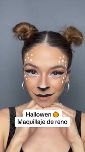 Maquillaje fácil de reno para Halloween 2023