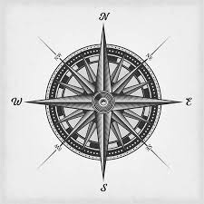 Black And White Compass Cartoon Pin By Yeison David On Tatto In 2020 Compass Rose Tattoo Vintage Compass Tattoo Compass Tattoo