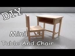 Diy Mini Popsicle Stick Table Chairs How To Make A Popsicle Stick Chair And Table Youtube Barbie Furniture Sticks Furniture Diy Table