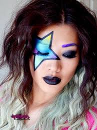 Glam Rock Theatrical Creative Makeup Glam Rock Makeup Rocker Makeup Rock Makeup