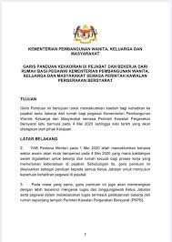 Kementerian pembangunan wanita, keluarga dan masyarakat. Garis Panduan Kehadiran Di Pejabat Dan Bekerja Dari Rumah Bagi Pegawai Kementerian Pembangunan Wanita Keluarga Dan Masyarakat Semasa Perintah Kawalan Pergerakan Bersyarat 4 Kementerian Pembangunan Wanita Keluarga Dan Masyarakat Kpwkm Facebook