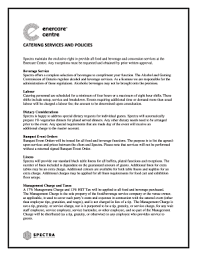 Spectra food services & hospitality offers an everything's fresh! Fillable Online Spectra Maintain The Exclusive Right To Provide All Food And Beverage And Concession Services At The Fax Email Print Pdffiller