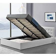 Polsterbett artura bett 140x200 safrangelb matratze. Juskys Polsterbett Marbella 140x200 Cm Weiss Bett Mit Matratze Bettkasten Lattenrost Online Kaufen Bei Netto