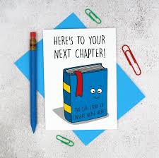 Customisable Next Chapter Congratulations Book Pun Card Funny Wedding Cards Congratulations Book Puns New Job Card