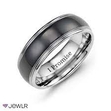 Two Tone Polished Satin Tungsten Ring Black Tungsten Rings Mens Wedding Rings Rings For Men