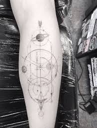 Geo Astro Planet Tattoos Geometric Tattoo Dr Woo Tattoo