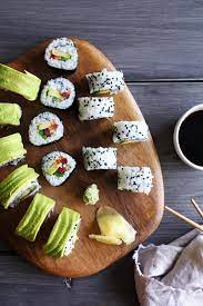 Homemade Veggie Sushi Recipe Veggie Sushi Homemade Sushi Food