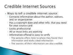 Web source provides much more than an address. Credible Sources How To Find Them Ppt Video Online Download