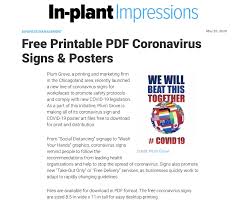 Free printable sun safety colouring picture. Free Printable Pdf Coronavirus Signs Posters Inplant Impressions