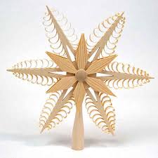 Spanbaum Wooden Tree Topper Plain Star Tree Toppers Wooden Tree German Christmas Ornaments