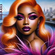 Photorealistic image creation of a curvy woman with vibrant fashion