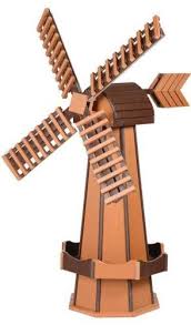 60 In Poly Windmill Cedar Amp Brown Working Dutch Garden Weathervane Amish Made Usa Garden Windmills Windmill Decor Wo Dutch Gardens Windmill Windmill Decor