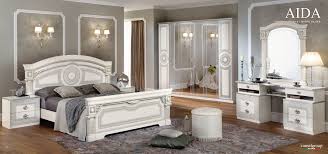 Sometimes you can mix it with feminine touch by adding soft. Aida Bed White W Silver Classic Bedrooms Qs And Ks Bedroom Furniture