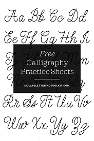 Calligraphy isn't hard, but it is a skill and does take some practice to get the hang of it. Free Calligraphy Practice Sheets Everlasting Monoline Style Molly Suber Thorpe