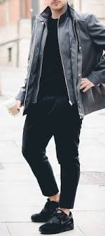 Nike Air Max 97 Black Mens Outfit How To Wear Nike Air Max Men S Outfits Air Max 90 95 97 Air Max 97 Outfit Nike Air Max Mens Black Leather Jacket Outfit
