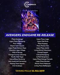 Berikut jadwal dan harga tiket hari ini di cinepolis pacific mall tegal tegal. Cinepolis Indonesia Pa Twitter Berikut Daftar 26 Lokasi Cinemaxx Yang Menayangkan Re Release Avengersendgame Saat Ini Jadwal Beberapa Kota Sudah Tersedia Di Website Dan Aplikasi Cinemaxx Tetapi Masih Dalam Proses Update Untuk 26