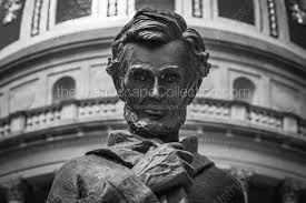 Charleston WV Wall Art Black and White: Abraham Lincoln Statue at the West  Virginia State Capitol Building