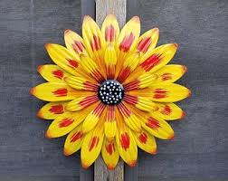 Metal flowers for garden wall. Metal Wall Flowers Garden Wall Art Fence Flowers Outdoor Etsy Metal Wall Flowers Metal Flower Wall Decor Metal Flower Wall Art