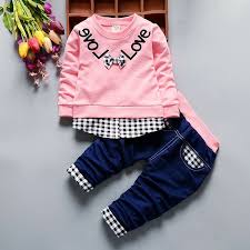 2pc Toddler Baby Girl Clothing Outfits Long Sleeve T Shirtpants Clothes Set Moda Infantil Roupas Infantil Feminina Roupas Infantil