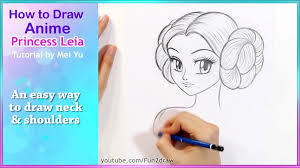 How To Draw Princess Leia Draw Anime Manga Ø¯ÛØ¯Ø¦Ù Dideo This is a step by step drawing tutorial lesson to draw. how to draw princess leia draw anime