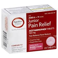 Signature Care Pain Relief Junior 160 Mg Tablets Bubble