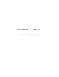 Http Www Umkc Edu Catalog Archive 2000 Pdf