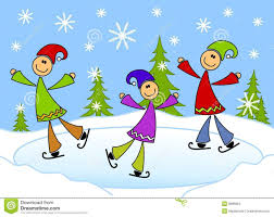 Cartoonish Kids Ice Skating On Pond Clip Art Kids Ice Skates Art This activity can be carried out for various reasons, including recreation. pinterest