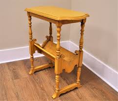 See more ideas about antique table victorian satinwood book stand a mid 19th century victorian satinwood tripod table bookstand. Antique Bogalusa Book Rack Wooden Golden Occasional Side Table Magazine Ca 1900 S River Valley Estate Sales Llc