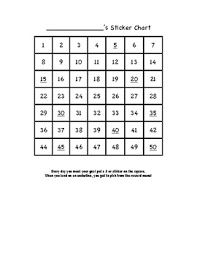 50 Square Sticker Chart By Simply Resourceful Tpt