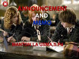 Oleh pengajarkudiposting pada mei 16, 2021. Ppt Announcement And Memo Powerpoint Presentation Free Download Id 3945135