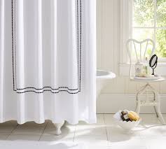 Pearl Embroidered Shower Curtain Pottery Barn 59 Curtains Glass Shower Doors Shower Curtain