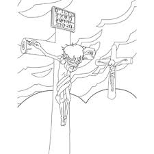 Touch device users, explore by touch or with swipe gestures. The Crucifixion Coloring Page