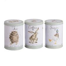 Wrendale The Country Set Tea Coffee Sugar Canisters Temptation Gifts