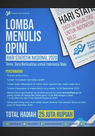 Bentuk hardcopy dikirimkan melalui pos kepada : Lomba Menulis Opini Bps