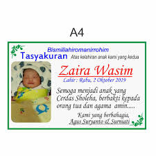Download vektor desain kartu ucapan tasyakuran nama anak format coreldraw ( cdr ) disini cari v ektor corel draw gratis lainnya. 100pcs 1hari Jadi Kartu Syukuran Aqiqah Bayi Shopee Indonesia