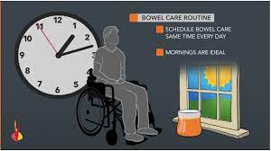 A quadriplegic is paralyzed from the neck down and has lost the use of both arms and both legs. Bowel Management Reeve Foundation