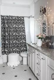 Black And White Shower Curtain Farmhouse Black And White Shower Curtain White Shower Curtain No Sew Curtains Rustic Curtains