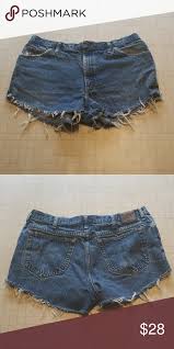 Vintage Lee Cutoff Jean Shorts Size 36 High Waisted Shorts Denim Performance Jeans Cutoff Jean Shorts