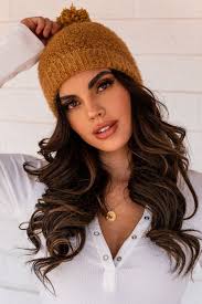 Edith Mustard Knit Beanie