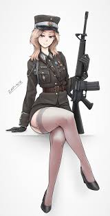 earrings, original, gun, m16, assault rifle - Anime R34