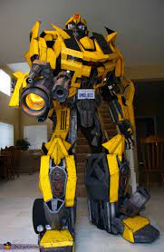 Luckily, as cool as my son's idea was, it wasn't the first time anyone ever made a transforming transformers costume, so there were plenty of excellent examples on the web. Bumblebee Transformers Costume
