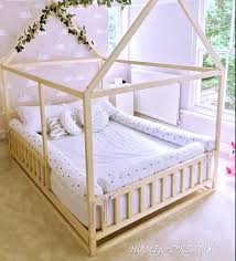 Toddler House Bed With Slats Montessori Floor Bed Kid S Bed Wood Bed Kid S Bedroom In 2020 Toddler House Bed Floor Bed Kids Floor Bed