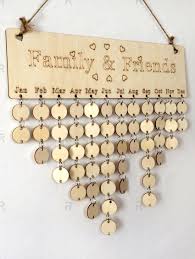 Family And Friend Diy Wooden Birthday Calendar Reminder Board In 2020 Diy Birthday Reminder Birthday Calendar Reminder Birthday Calendar Board