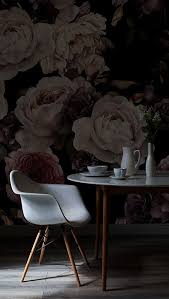 Cheap Retro Decor Saleprice 39 Black Floral Wallpaper Purple Wallpaper Living Room Floral Wallpaper Bedroom