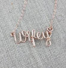 Wifey Necklace In 14k Gold Fill Personalized Jewelry Gift For Etsy Personalized Gifts Jewelry Anniversary Jewelry Gifts Business Necklace