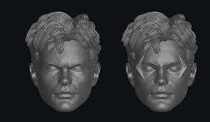 Woodpecker Heads Set 1 (ROB-001A- ROB-001B) [any Figurine Scale]