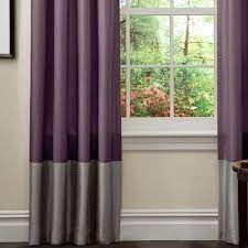 Prima Curtain Panel In Purple Gray Set Of 2 Curtains Cream Grey Living Room Stylish Curtains