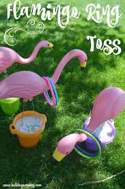 Birthday Party Game Ideas Summertime Flamingo Ring Toss Game Luau Party Luau Birthday Party Flamingo Birthday Party