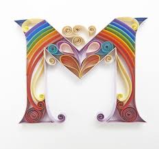 Also you will receive two pdf files with recommendations for making letters and with my recommendation about tools, paper, glue. Inspired By Bright Rainbow Colors This Letter Is 3 Inches In Height Ships In A Box And Is Not Framed Quilling Letters Quiling Paper Paper Quilling Designs