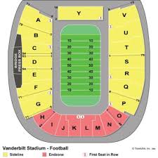 71 thorough vanderbilt stadium seat chart